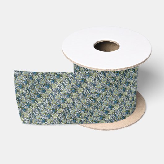 Muster William Morriss Kennet (blau) Satinband (Spule)