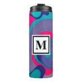 Muster wirbeln Monogramm Thermosbecher (Vorderseite)