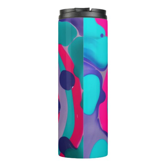 Muster wirbeln Monogramm Thermosbecher (Rückseite)