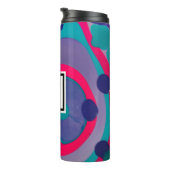 Muster wirbeln Monogramm Thermosbecher (Nach rechts gedreht)