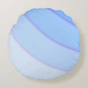 Muster wirbeln Pastellblau lila Rundes Kissen