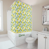 Muster Zitrusfrüchte gelbe grüne Duschvorhang (Beispiel)