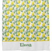 Muster Zitrusfrüchte gelbe grüne Duschvorhang (Vorderseite)