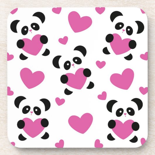 Muster zum Tag der Liebe Getränkeuntersetzer (Vorderseite)