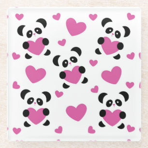 Muster zum Tag der Liebe Glasuntersetzer