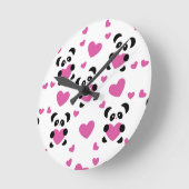 Muster zum Tag der Liebe Runde Wanduhr (Winkel)
