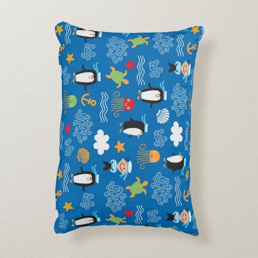 Muster zum Thema Meer Dekokissen (Rückseite(Vertikal))