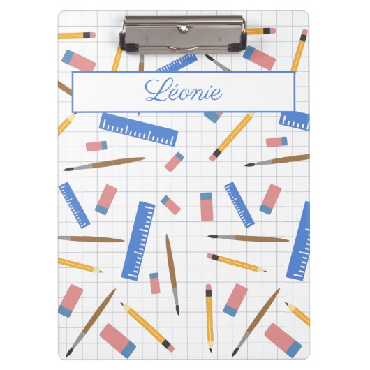 Muster-Zwischenablage für Schulmaterial Klemmbrett (Vorderseite)