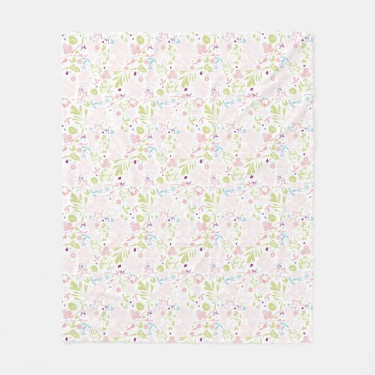 Musteranzeigen mit Blumen Fleecedecke (Vorderseite)