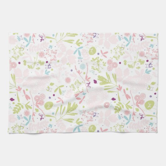 Musteranzeigen mit Blumen Geschirrtuch (Horizontal)