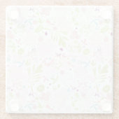 Musteranzeigen mit Blumen Glasuntersetzer (Rückseite)