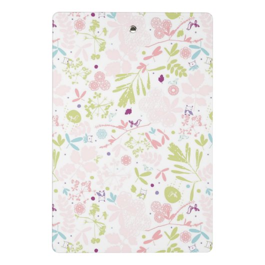 Musteranzeigen mit Blumen Mini Klemmbrett (Rückseite)