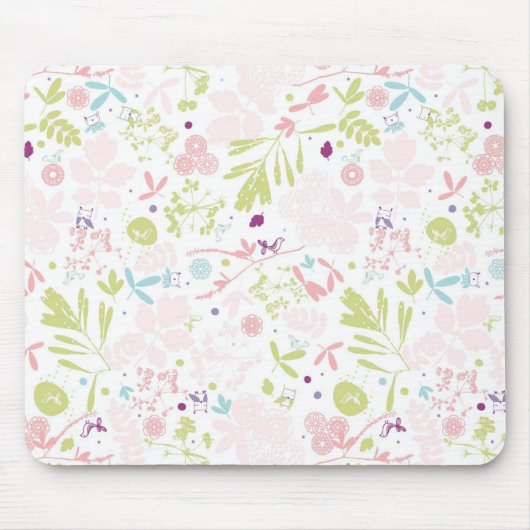 Musteranzeigen mit Blumen Mousepad (Vorne)