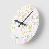 Musteranzeigen mit Blumen Runde Wanduhr (Winkel)