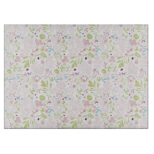 Musteranzeigen mit Blumen Schneidebrett (Vorderseite)