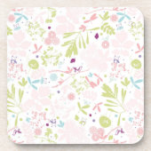 Musteranzeigen mit Blumen Untersetzer (Vorderseite)
