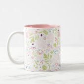 Musteranzeigen mit Blumen Zweifarbige Tasse (Links)