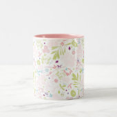 Musteranzeigen mit Blumen Zweifarbige Tasse (Mittel)