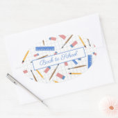 Musteraufkleber für Schulbedarf Ovaler Aufkleber (Umschlag)