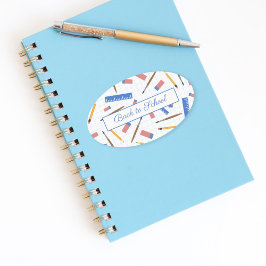 Musteraufkleber für Schulbedarf Ovaler Aufkleber