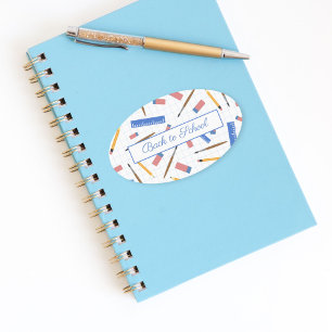 Musteraufkleber für Schulbedarf Ovaler Aufkleber