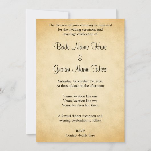 Musterbaumverschluss Einladung (Vorderseite)