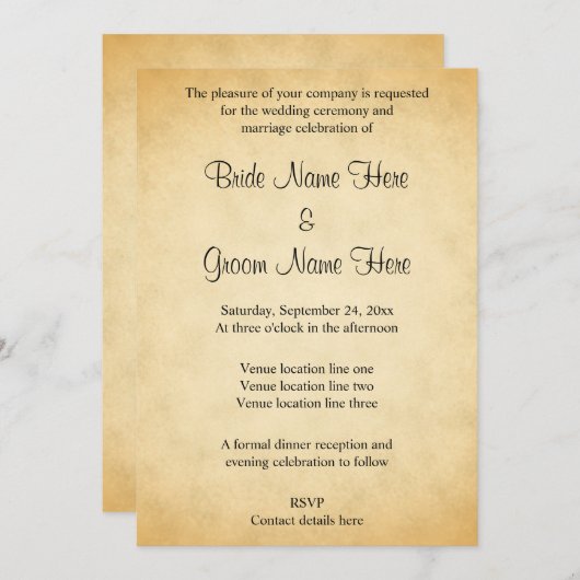 Musterbaumverschluss Einladung (Vorne/Hinten)