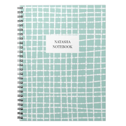 Musterböden für klassische blaue und weiße Karo Notizblock (Vorderseite)