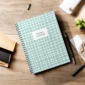 Musterböden für klassische blaue und weiße Karo Notizblock