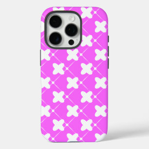 Musterdesign in Rosa und Weiß iPhone 16 Pro Hülle