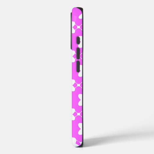 Musterdesign in Rosa und Weiß Case-Mate iPhone Hülle (Rückseite / Links)