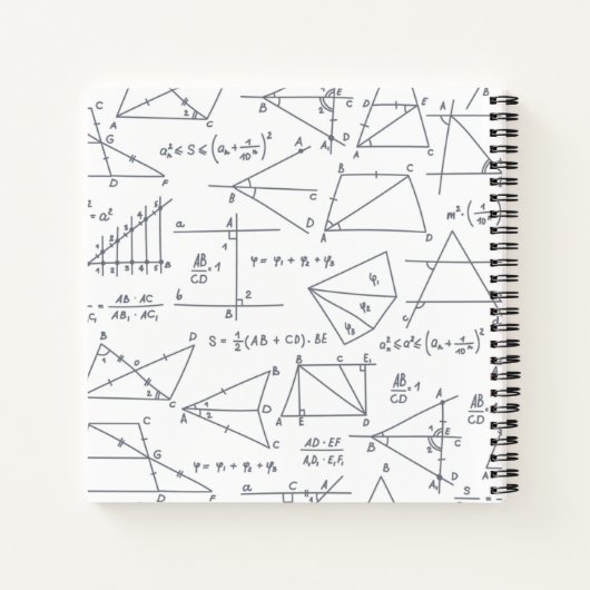 Musterdiagramm für personalisierte Mathematik Notizblock (Rückseite)