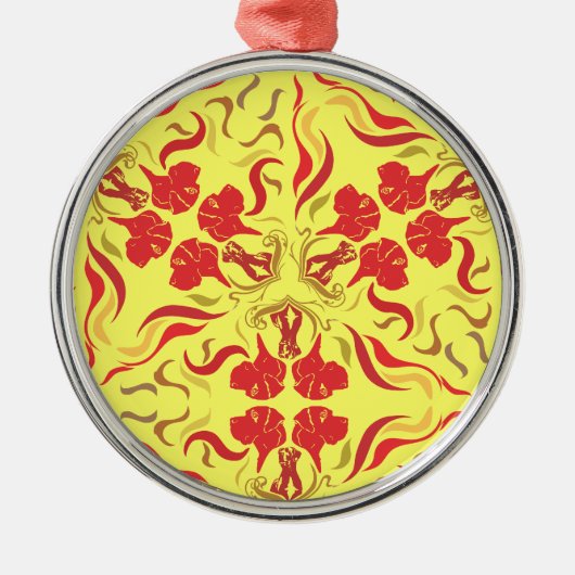 Musterdoggen Ornament Aus Metall (Vorne)