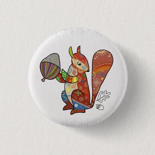 Mustereichhörnchen Button (Vorderseite)