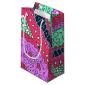 Musterfarben Kleine Geschenktüte (Vorderseite Schrägansicht)