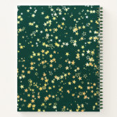 Musterfarbige Sterne-Notebook Notizblock (Rückseite)