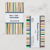 Musterfarbige Strips für Office Manager Visitenkarte (Vorne/Hinten)