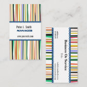 Musterfarbige Strips für Office Manager Visitenkarte (Vorne/Hinten)