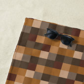 MusterGamer Browns Pixelated | personalisiert Strandtuch (Beispiel)