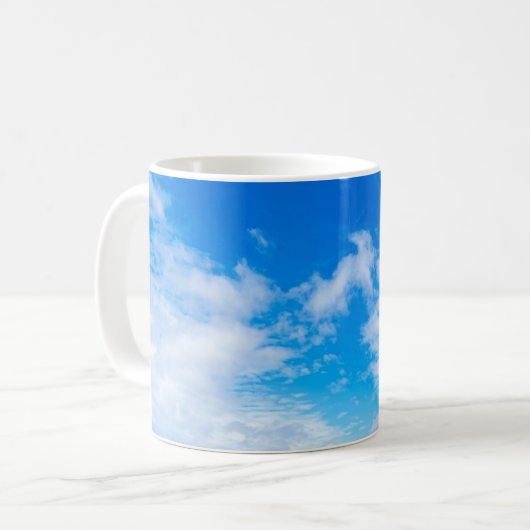 Mustergeschenke für blaue Himmelswolken Kaffeetasse (Vorderseite Links)