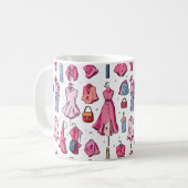 Mustergrafiken für Modeelemente Kaffeetasse (Vorderseite Links)