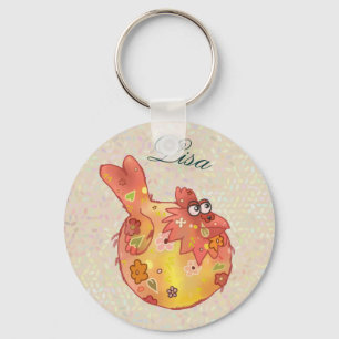 Musterhuhn Schlüsselanhänger
