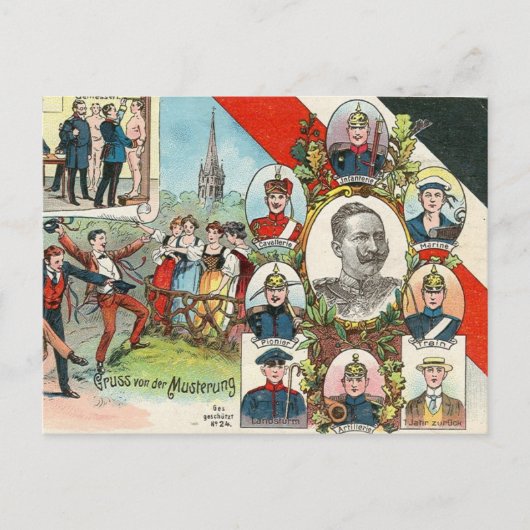 Mustering Postkarte (Vorderseite)