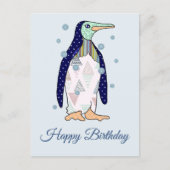 Musteringuin Geburtstag Postkarte (Vorderseite)