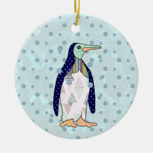 Musteringuin Keramik Ornament