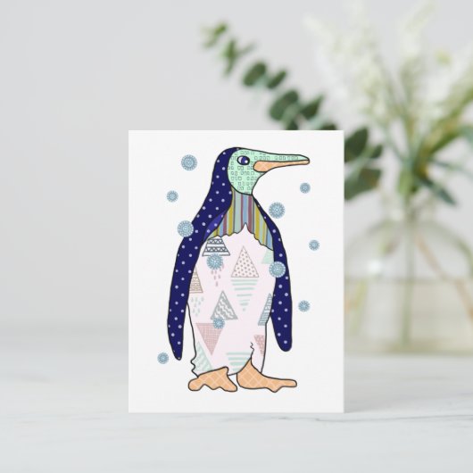 Musteringuin Postkarte (Stehend Vorderseite)