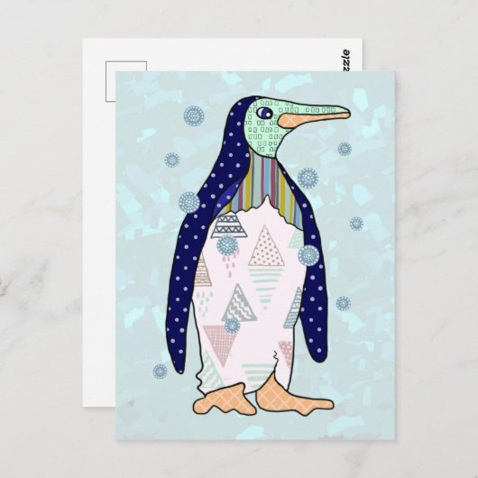 Musteringuin Postkarte (Vorne/Hinten)