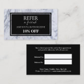 Musterkarte für ein Muster Empfehlungskarte (Vorne/Hinten)