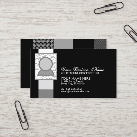 Musterkissen Visitenkarte (Vorderseite/Rückseite Beispiel)