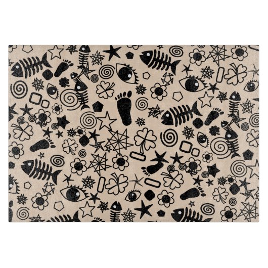 Musterkunstschnitt - Farbe auswählen Schneidebrett (Vorderseite)